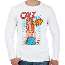 PRINTFASHION Szexi csaj - Férfi hosszú ujjú póló - Fehér