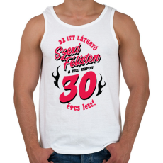 PRINTFASHION Szexi Szülinapos Félisten világosra 30 - Férfi atléta - Fehér