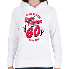 PRINTFASHION Szexi Szülinapos Félisten világosra 60 - Női kapucnis pulóver - Fehér