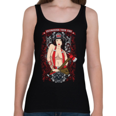 PRINTFASHION Szexi tűzoltó csaj - Női atléta - Fekete