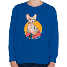 PRINTFASHION Szfinx  - Gyerek pulóver - Királykék