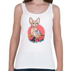 PRINTFASHION Szfinx macska - Női atléta - Fehér