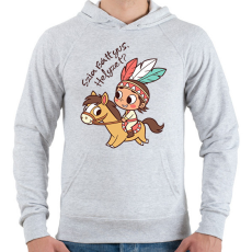 PRINTFASHION Szia Báttyus, helyzet? - Férfi kapucnis pulóver - Sport szürke