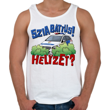 PRINTFASHION Szia Bátyus! Helyzet? - Férfi atléta - Fehér atléta, trikó