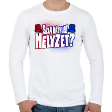 PRINTFASHION Szia bátyus! Helyzet? - Férfi hosszú ujjú póló - Fehér férfi póló