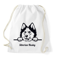 PRINTFASHION Szibériai Husky - Sportzsák, Tornazsák - Fehér tornazsák