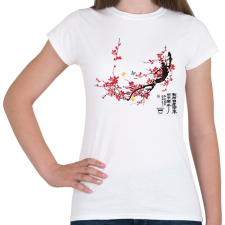 PRINTFASHION szilvavirág - Női póló - Fehér női póló