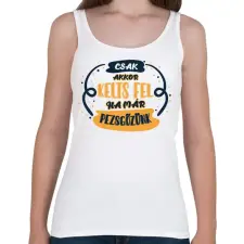 PRINTFASHION Szilveszterezés - pezsgő - Női atléta - Fehér női trikó