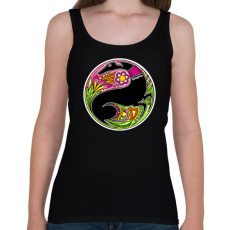 PRINTFASHION Színes agár kör motívumban - Női atléta - Fekete