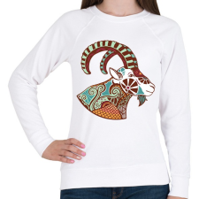 PRINTFASHION Színes Bak horoszkóp - Női pulóver - Fehér női pulóver, kardigán