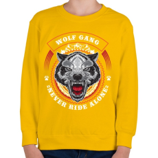 PRINTFASHION Színes farkascsapat - Gyerek pulóver - Sárga