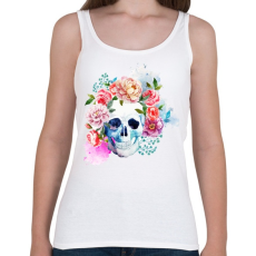 PRINTFASHION Színes halálfej festmény - Női atléta - Fehér