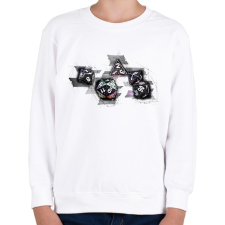 PRINTFASHION Színes kockák - Gyerek pulóver - Fehér gyerek pulóver, kardigán
