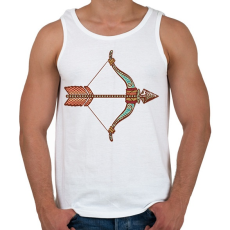 PRINTFASHION Színes Nyilas horoszkóp - Férfi atléta - Fehér