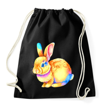 PRINTFASHION Színes nyuszi - Sportzsák, Tornazsák - Fekete tornazsák