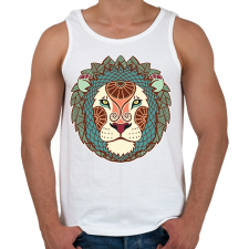 PRINTFASHION Színes Oroszlán horoszkóp - Férfi atléta - Fehér atléta, trikó