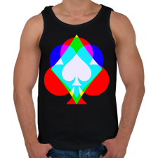 PRINTFASHION Színes póker - Férfi atléta - Fekete atléta, trikó