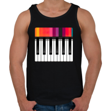 PRINTFASHION Színes szintetizátor - Férfi atléta - Fekete