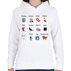 PRINTFASHION Szinészek - Női kapucnis pulóver - Fehér