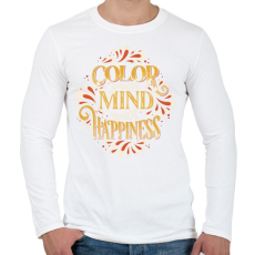 PRINTFASHION Színezd az elméd vidámsággal  - Férfi hosszú ujjú póló - Fehér