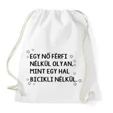 PRINTFASHION Szingli csajos - Sportzsák, Tornazsák - Fehér tornazsák
