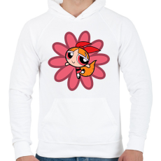 PRINTFASHION Sziporka - Férfi kapucnis pulóver - Fehér