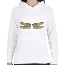 PRINTFASHION Szitakötőszárny - Női kapucnis pulóver - Fehér női pulóver, kardigán