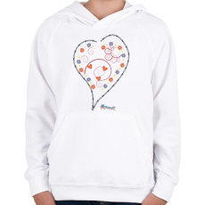 PRINTFASHION Sziv1 - Gyerek kapucnis pulóver - Fehér