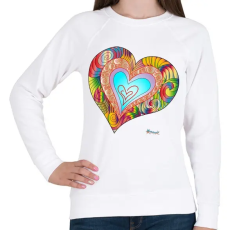 PRINTFASHION sziv2 - Női pulóver - Fehér