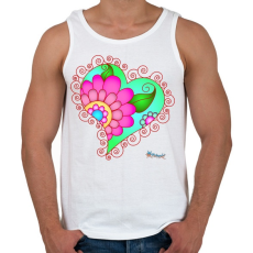 PRINTFASHION Sziv4 - Férfi atléta - Fehér