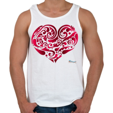 PRINTFASHION Szív - Férfi atléta - Fehér atléta, trikó