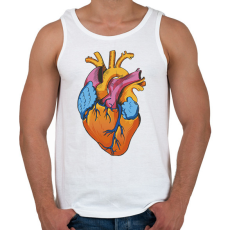 PRINTFASHION Szív - Férfi atléta - Fehér