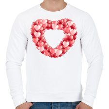 PRINTFASHION Szív - Férfi pulóver - Fehér férfi pulóver, kardigán