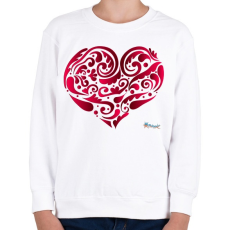 PRINTFASHION Szív - Gyerek pulóver - Fehér