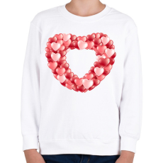 PRINTFASHION Szív - Gyerek pulóver - Fehér