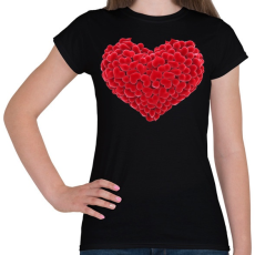 PRINTFASHION Szív - Női póló - Fekete