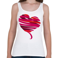 PRINTFASHION Szív szalag - Női atléta - Fehér