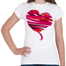 PRINTFASHION Szív szalag - Női póló - Fehér női póló