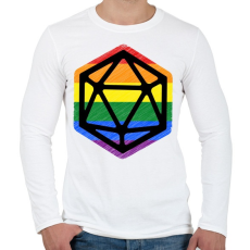 PRINTFASHION Szivárvány D20 - Férfi hosszú ujjú póló - Fehér