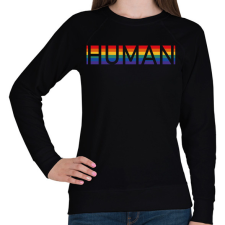 PRINTFASHION Szivárvány - Ember - Női pulóver - Fekete női pulóver, kardigán