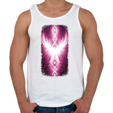 PRINTFASHION Szivárvány Híd - ciklámen - Férfi atléta - Fehér