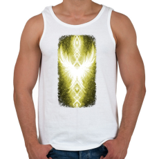 PRINTFASHION Szivárvány Híd - citrom - Férfi atléta - Fehér