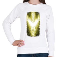 PRINTFASHION Szivárvány Híd - citrom - Női pulóver - Fehér