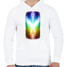 PRINTFASHION Szivárvány Híd - Férfi kapucnis pulóver - Fehér