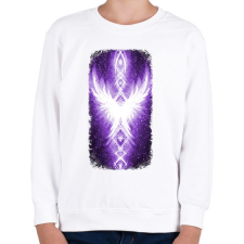 PRINTFASHION Szivárvány Híd - lila - Gyerek pulóver - Fehér gyerek pulóver, kardigán