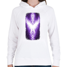 PRINTFASHION Szivárvány Híd - lila - Női kapucnis pulóver - Fehér