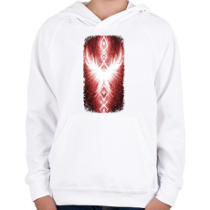 PRINTFASHION Szivárvány Híd - vörös - Gyerek kapucnis pulóver - Fehér