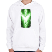 PRINTFASHION Szivárvány Híd - zöld - Gyerek kapucnis pulóver - Fehér gyerek pulóver, kardigán