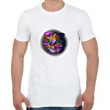 PRINTFASHION Szivárványcic - Férfi póló - Fehér férfi póló