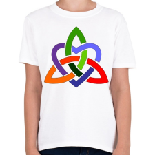PRINTFASHION Szivárványos szívmandala - Gyerek póló - Fehér gyerek póló